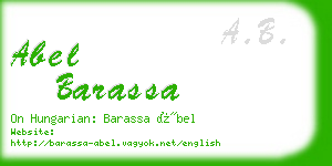 abel barassa business card